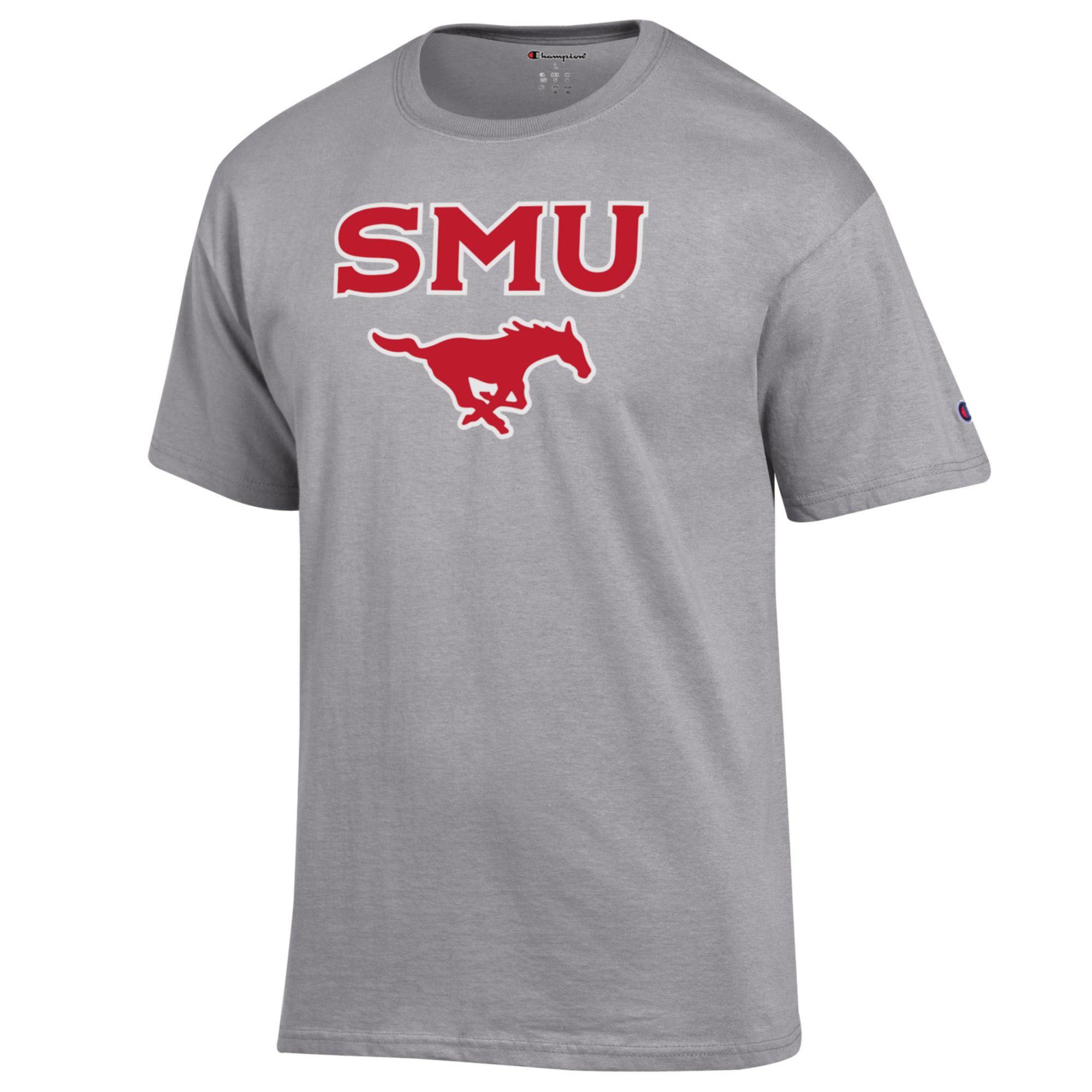 T-shirt pour homme Champion Royal SMU Mustangs avec logo Arch Over